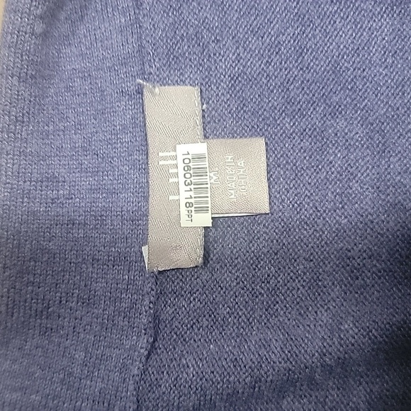 J Jill Blue-Purple Cotton Blend V-Neck Sweater, Size M, EUC - Picture 8 of 9